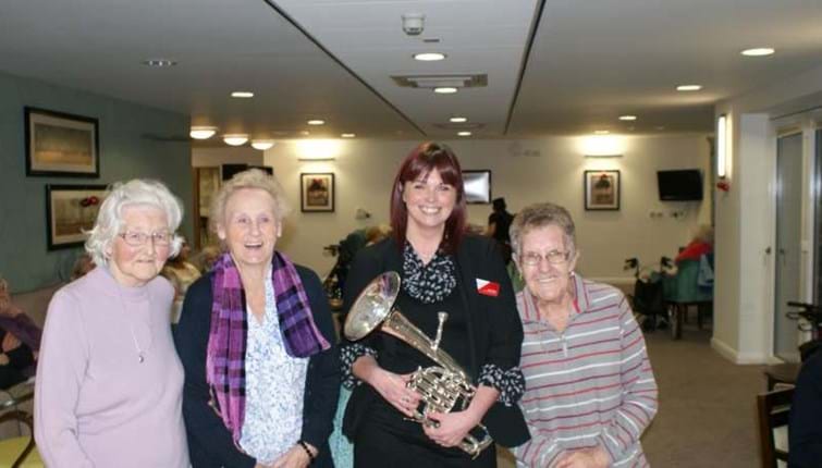 Extra care residents enjoy Brass Band Carol Concert